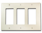 Leviton 80411-N - 3-Gang Decora/GFCI Device White Wallplate